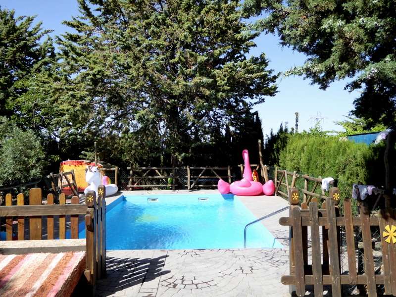 Glamping in Spain at the Nomad Xperience - communal pool glamping in Granada