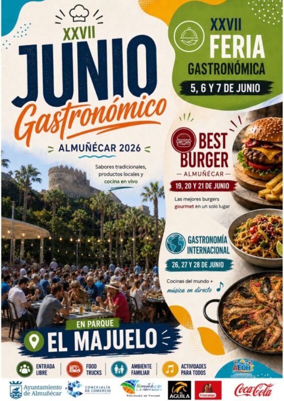 Every year Almuñécar holds a foodie event called the Feria Gastronomica Almunecar.  Be prepared to sample the delicious food from each of the participating restaurants. Read more on Almunecarinfo.com