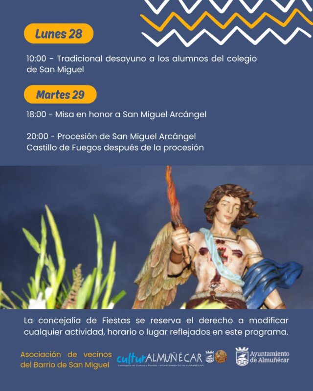 Fiestas de San Miguel Barrio del Castillo Almuñécar 2026. Read more on Almunecarinfo.com